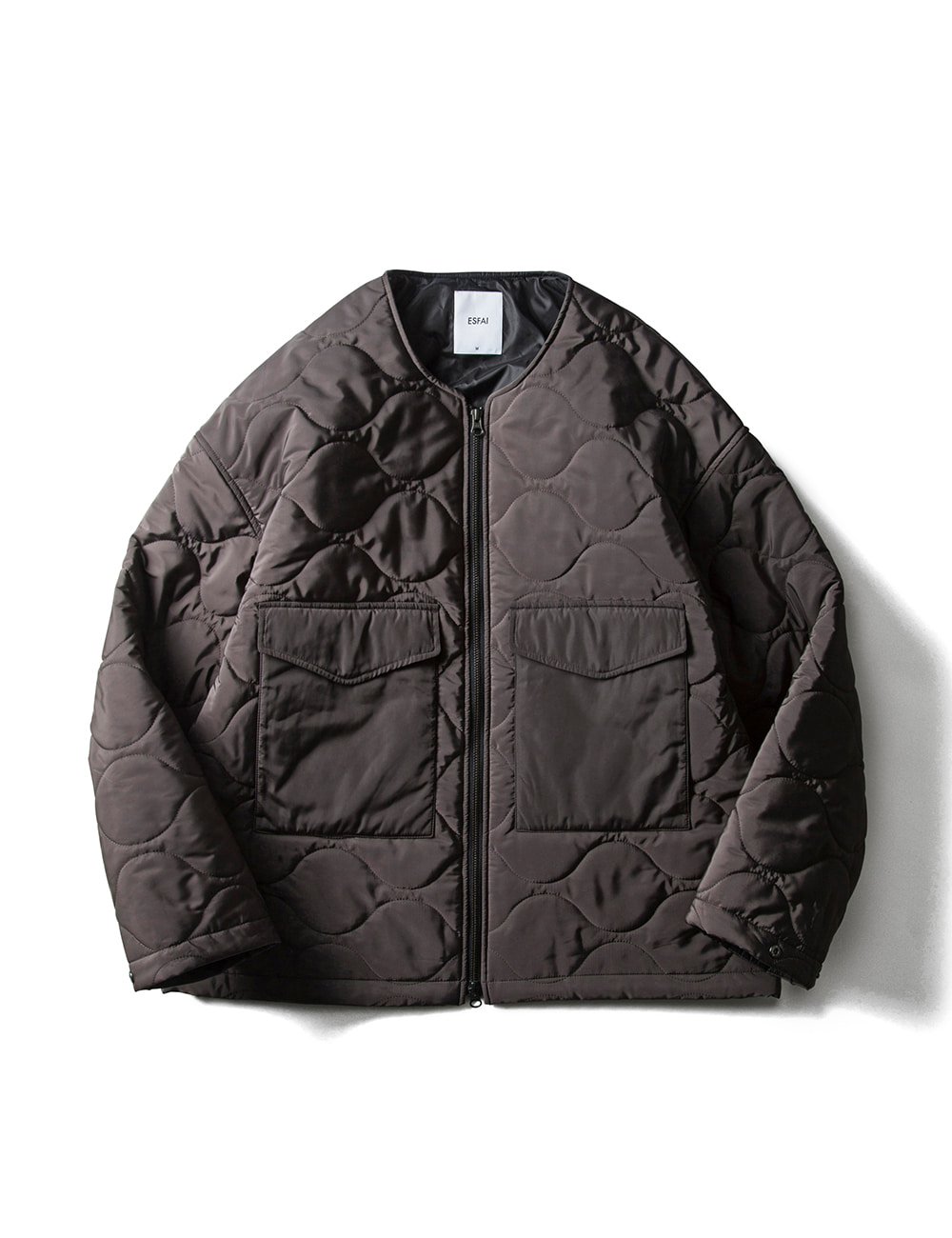 [ESFAI] G-8 INOUT QUILTED JACKET (GRAY BROWN)