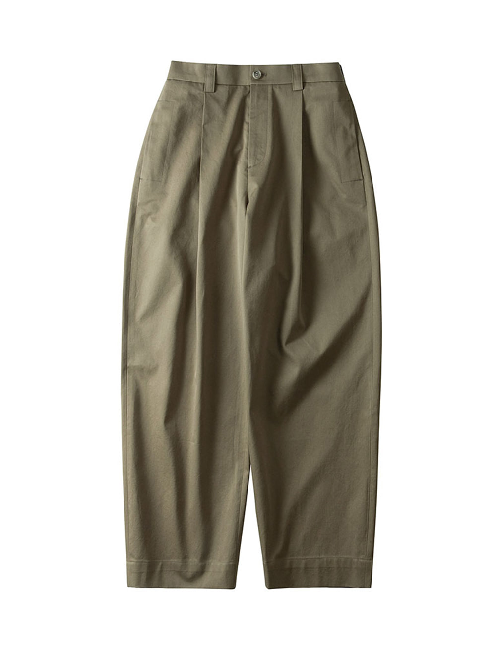 [DGRE] ST.MARY VOLUME BANDING PANTS COTTON BROWN
