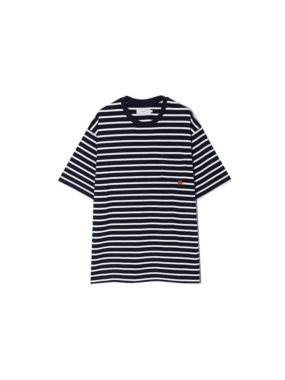 [Ourselves] ORGANIC COTTON STRIPE T-SHIRTS (Navy / White)